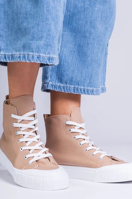 Braune Stiefeletten über dem Knöchel,...