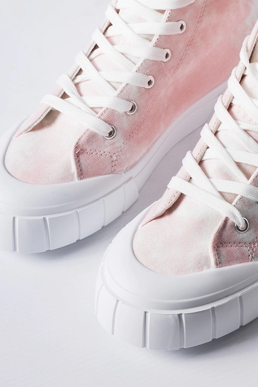 Rosa Stiefeletten über dem Knöchel,...