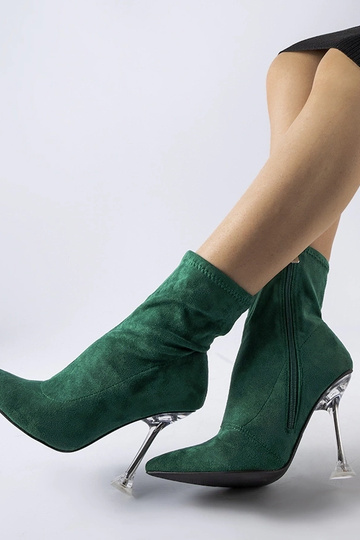 grüne Stiefeletten mit... 2