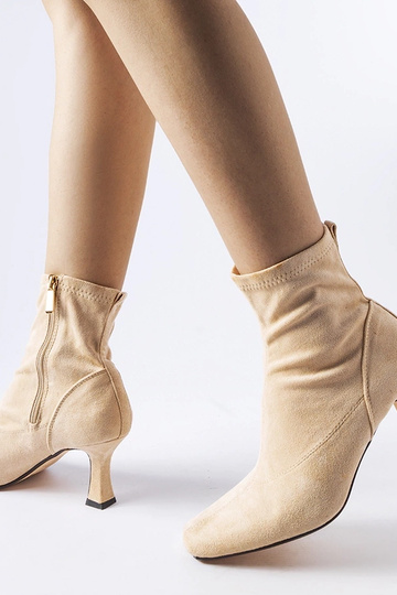Beige Stiefeletten mit... 2