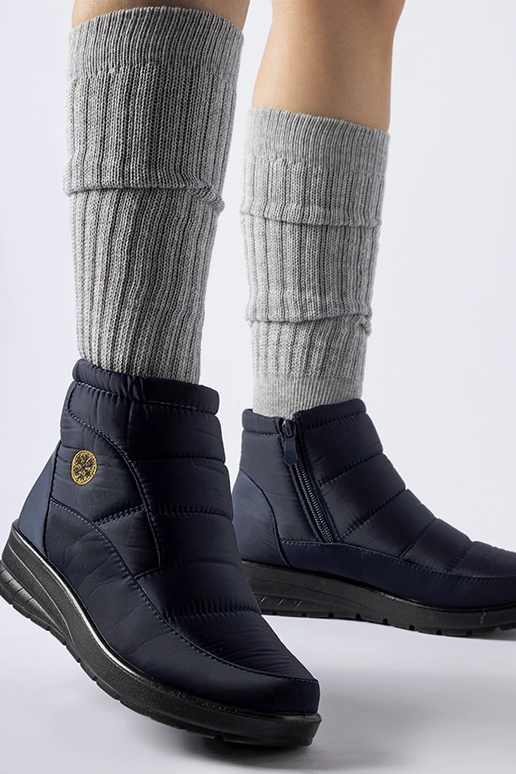 Vittore – Marineblaue Schneestiefel...