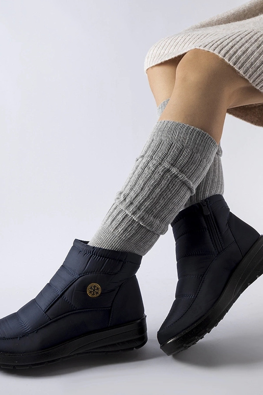 Vittore – Marineblaue Schneestiefel...