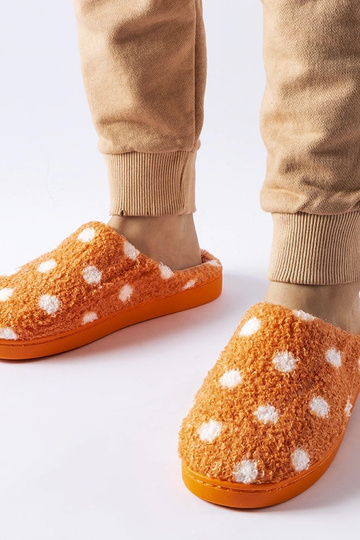 Orange warme Hausschuhe mit... 2