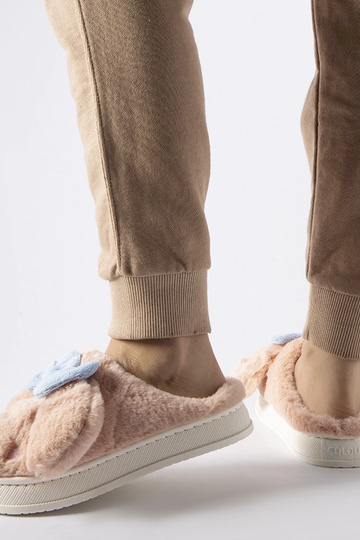 Rosa warme Hausschuhe mit... 2