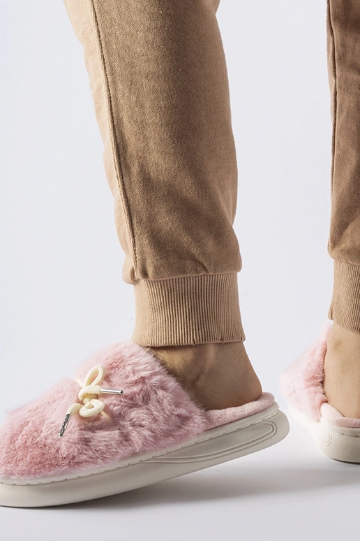 Rosa Slipper mit Zierkordel Medoro