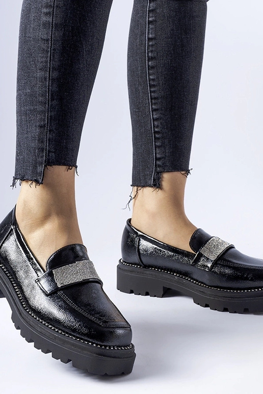 Fecteau – Loafer aus schwarzem Lackleder