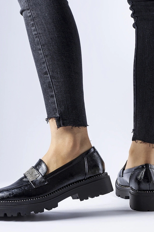 Fecteau – Loafer aus schwarzem Lackleder