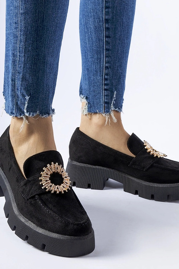 Schwarze Loafer mit...