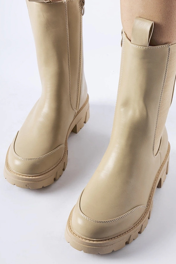 Beige massive isolierte Stiefeletten Morbello 2