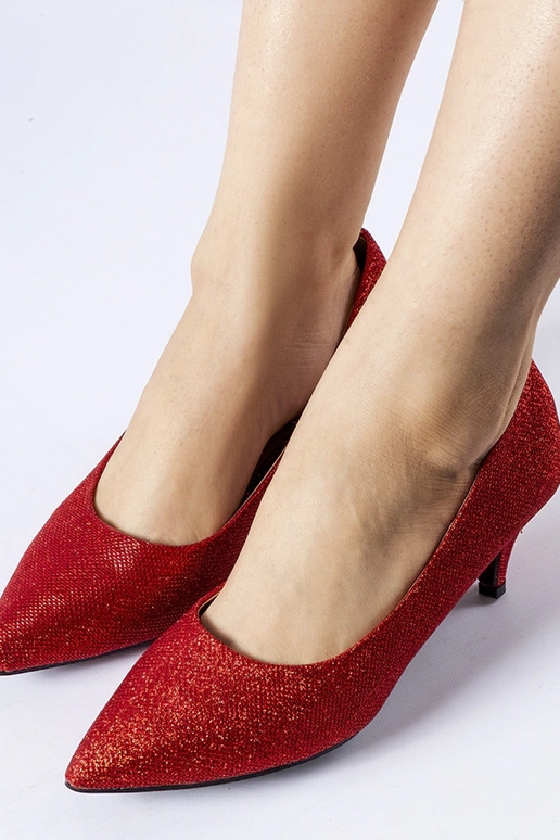 Rote Glitzer-Pumps Pescara Rote Glitzer-Pumps Pescara