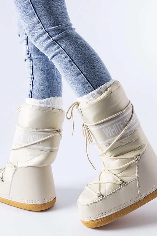 Beige leichte isolierte Schneestiefel...