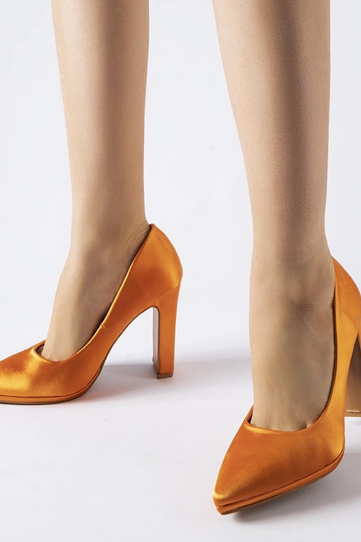 Rivers – Orange Satin-Pumps mit... Rivers – Orange Satin-Pumps mit...