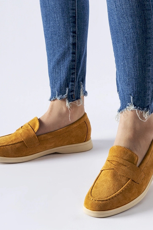 Dunkelbeige Kunstwildleder Slips von...