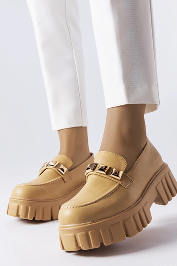 Beige Loafer mit...