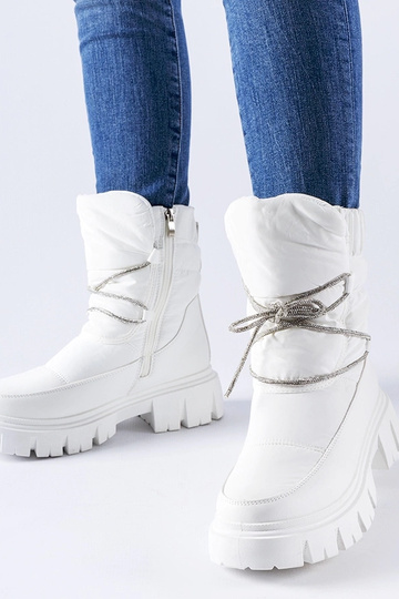 Weiße Schneestiefel mit...