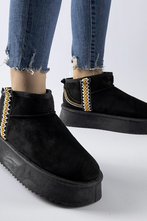 Schwarze Scavi-Schneestiefel mit...