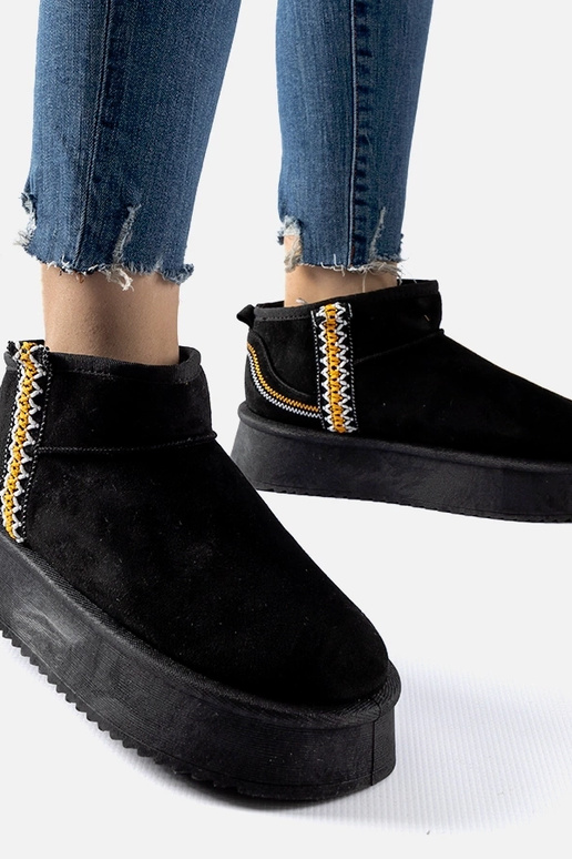 Schwarze Scavi-Schneestiefel mit...