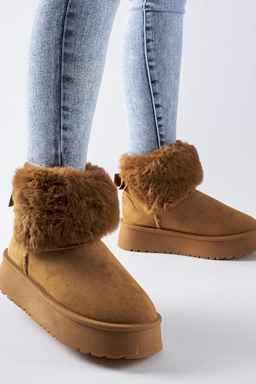 Braune Schneestiefel mit...