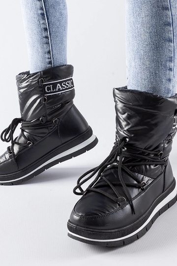 Schwarze Schneestiefel mit...