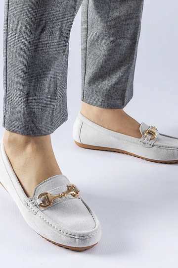 Graue Loafer mit...