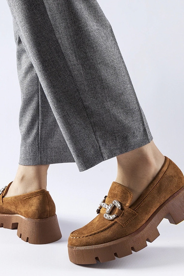 Braune Loafer mit Zirkonen... 2