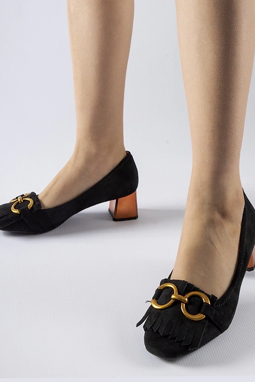 Schwarze Pumps mit Blockabsatz von Basso Schwarze Pumps mit Blockabsatz von Basso