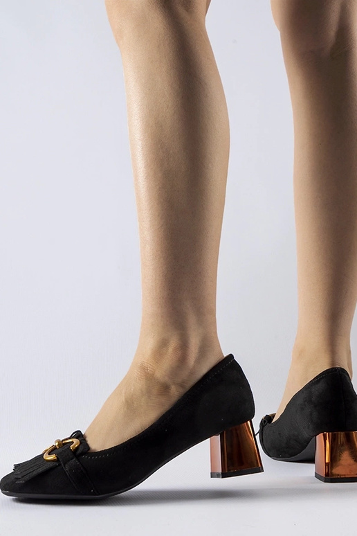 Schwarze Pumps mit Blockabsatz von Basso Schwarze Pumps mit Blockabsatz von Basso