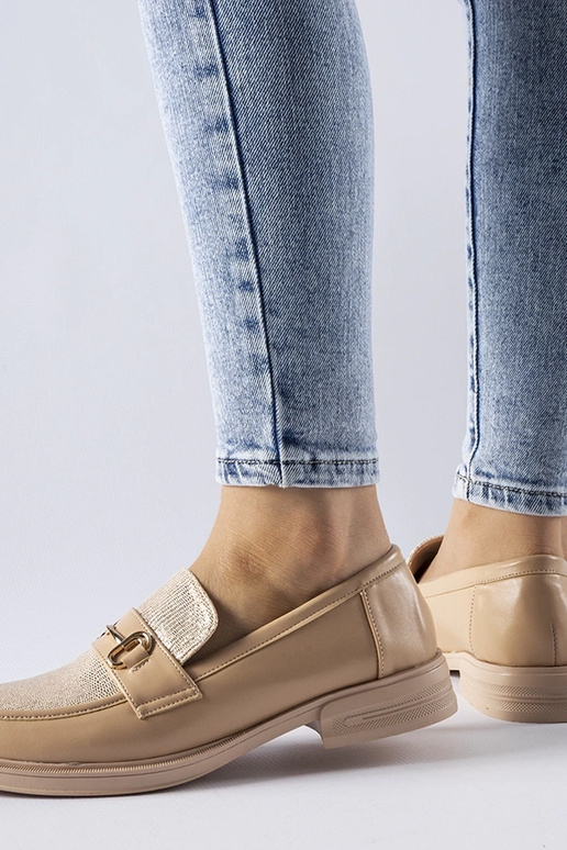 Beige Loafer mit Schnalle Gennaro Beige Loafer mit Schnalle Gennaro