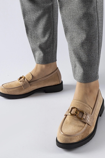 Beige Seggiano Mokassins...