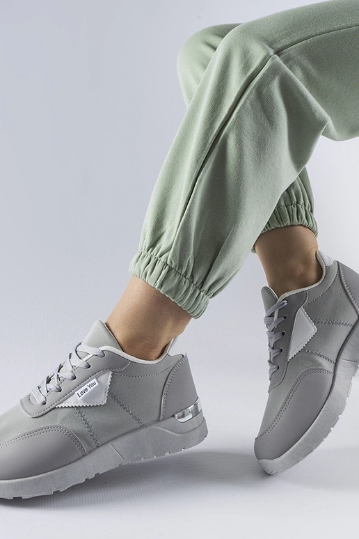 Sneakers Geraldino aus grauem Stoff