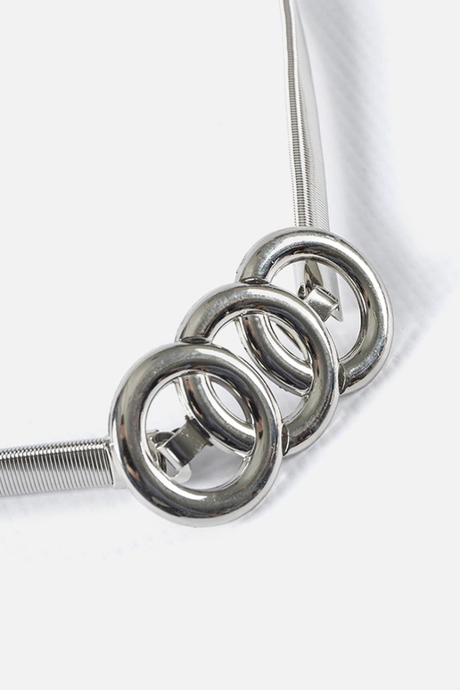 Elastischer Gürtel Bartolomeo in Silber