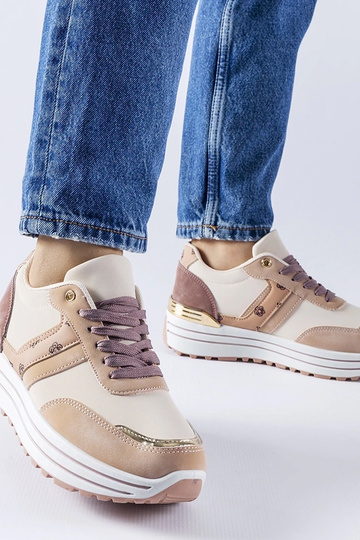 Rosa-beige Plateau-Schuhe Provinciale 2