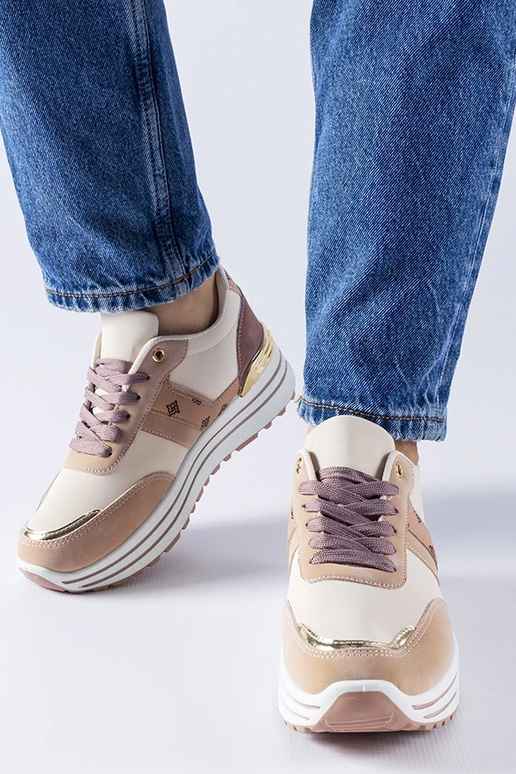 Rosa-beige Plateau-Schuhe Provinciale Rosa-beige Plateau-Schuhe Provinciale