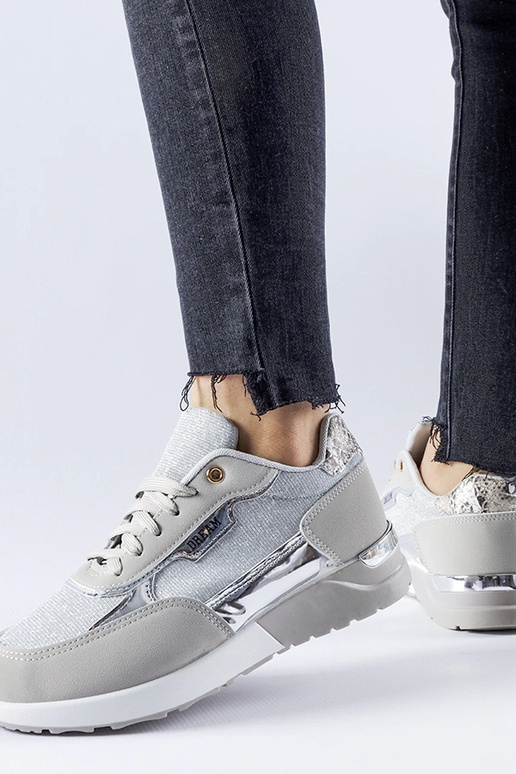 Graue Glitzer-Sneakers Roganzuolo