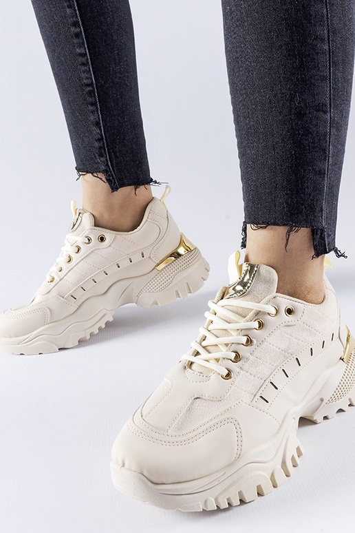 Beige Sport-Sneakers von Laudes
