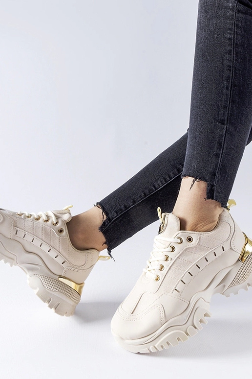 Beige Sport-Sneakers von Laudes