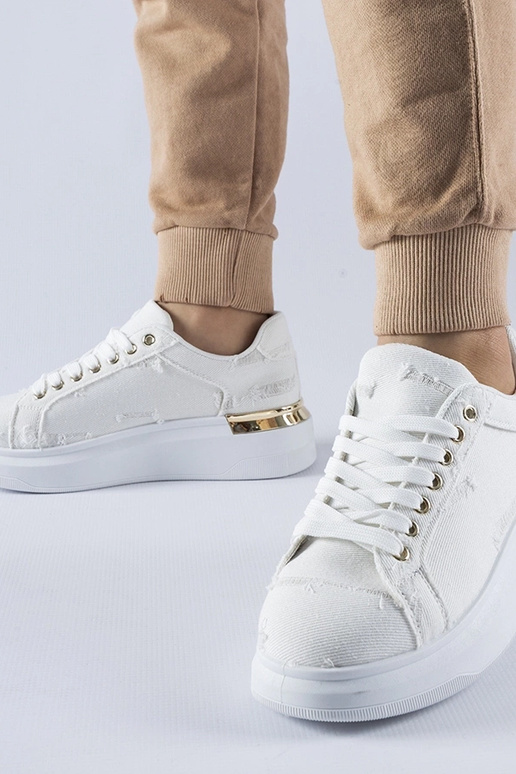 Weiße Plateau-Sneakers Ossona Weiße Plateau-Sneakers Ossona