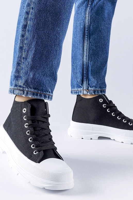 Schwarze hohe Herndon-Sneaker Schwarze hohe Herndon-Sneaker