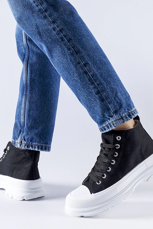 Schwarze hohe Herndon-Sneaker Schwarze hohe Herndon-Sneaker