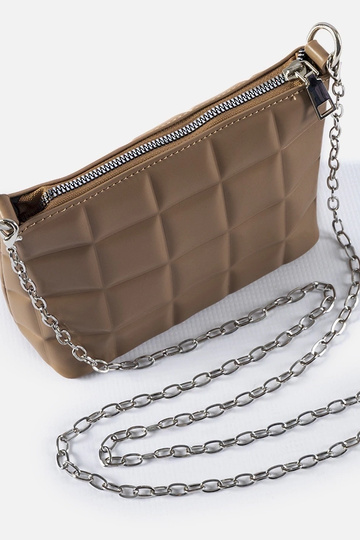 Beige Stepptasche mit Kette Laas 2