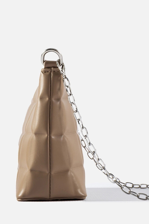 Beige Stepptasche mit Kette Laas