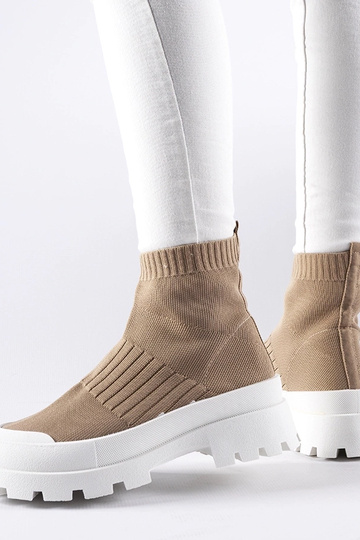 Braune Varden-Sneaker mit elastischem Obermaterial