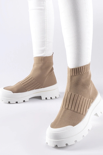 Braune Varden-Sneaker mit elastischem Obermaterial 2