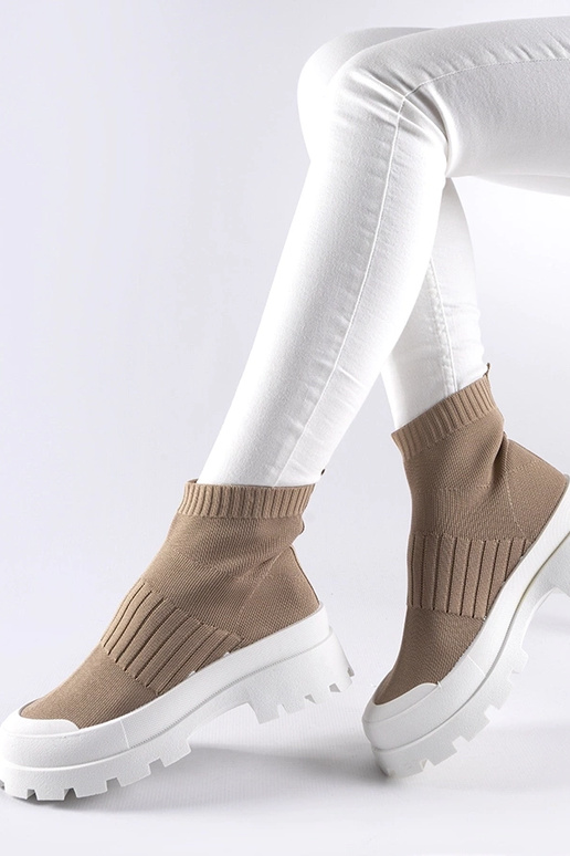 Braune Varden-Sneaker mit elastischem...