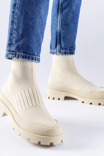 Beige Varden Sneakers mit Stretch-Obermaterial