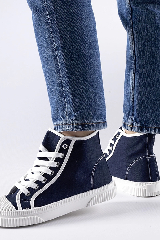 Marineblaue High-Top-Sneakers Pozzuolo