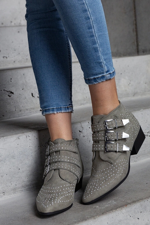 Grüne dekorative Stiefeletten mit...