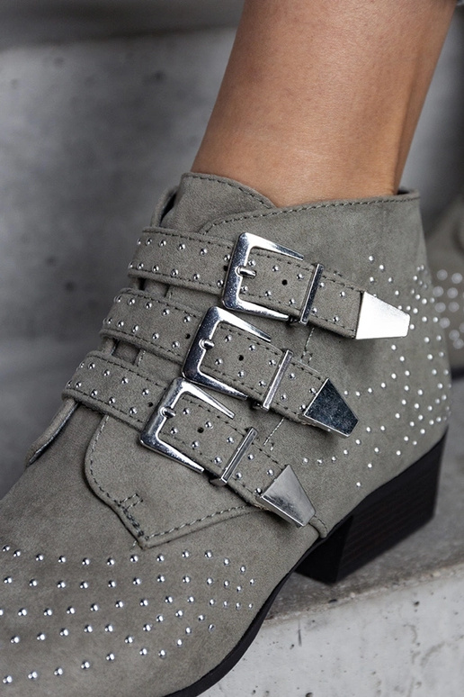 Grüne dekorative Stiefeletten mit...