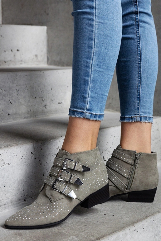 Grüne dekorative Stiefeletten mit...