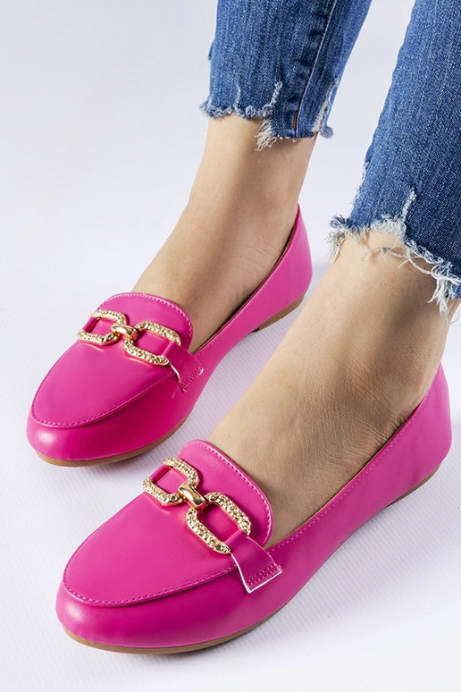 Rosa Mokassins mit Sovera-Schnalle Rosa Mokassins mit Sovera-Schnalle